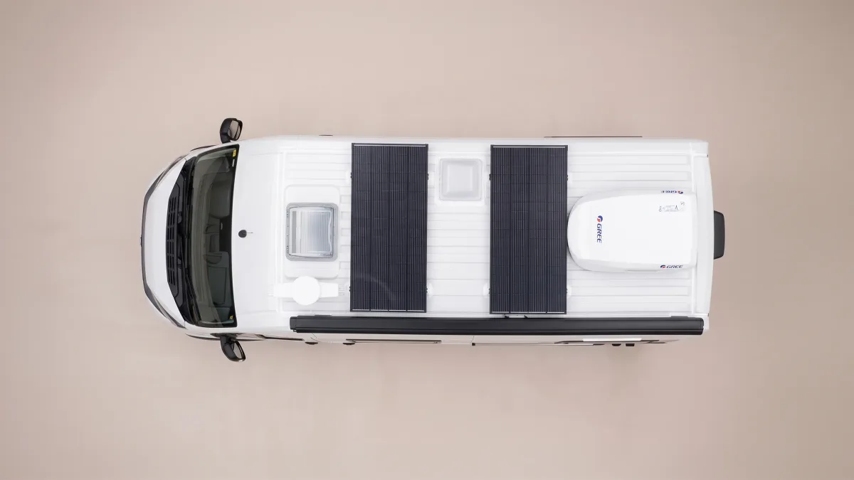 New Age Campervan, studio roof view