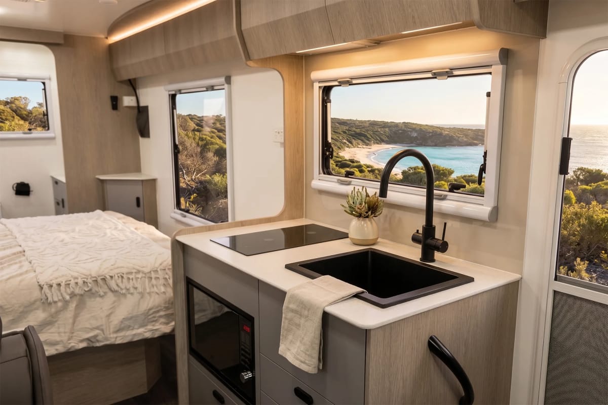 New Age NAM8 motorhome lifestyle detail