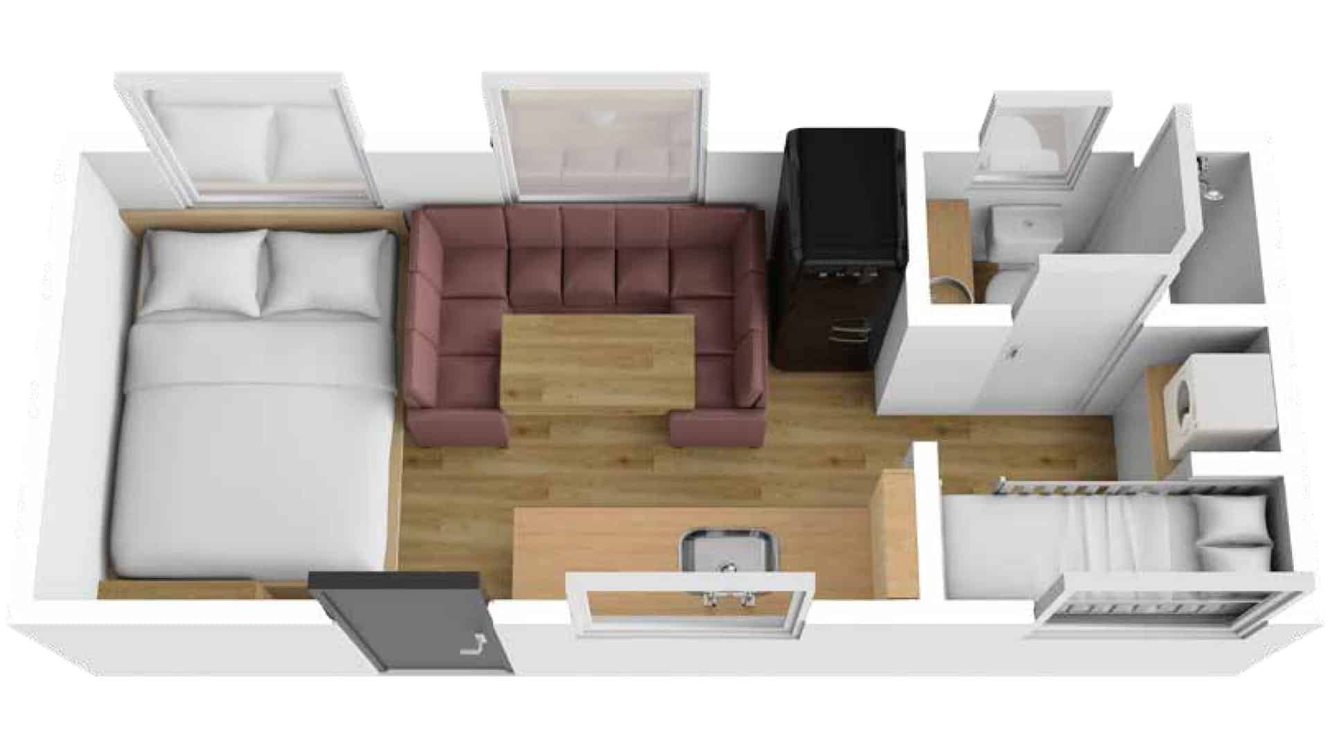 RO19 Caravan Floorplan